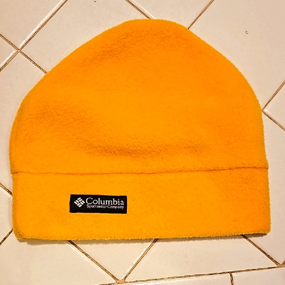 Columbia Kids Youth S/M Yellow Fleece Hat small medium